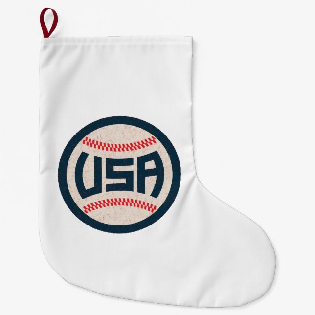 USA Basebollag Stor Julstrumpa (Framsidan)