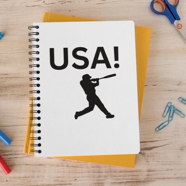 USA basebollspelare som använder punkt som boll Anteckningsbok (Skapare uppladdad)