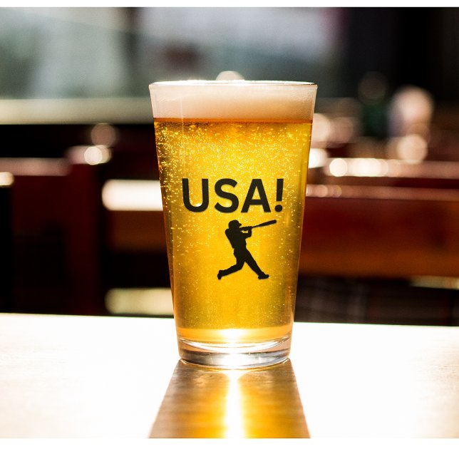 USA basebollspelare som använder punkt som boll Glaskopp (Skapare uppladdad)