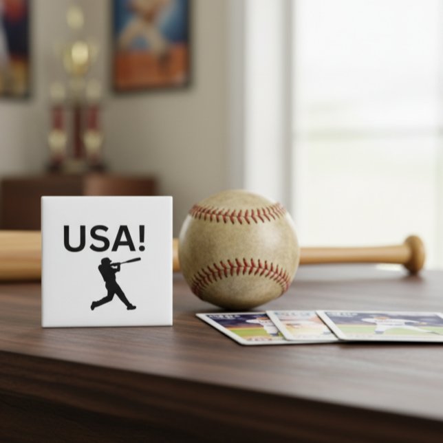 USA basebollspelare som använder punkt som boll Magnet (Skapare uppladdad)