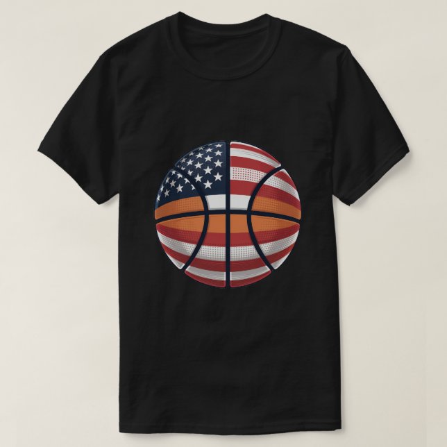 USA Basketball Shirt American Flag Basketball Tee  (Design framsida)