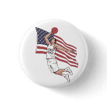 USA Basketboll Slam Dunk Amerikansk Flagga Färgkon