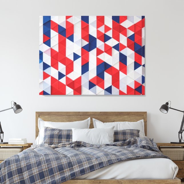 USA Bauhaus Geometric Art Canvastryck (Insitu (sovrum))