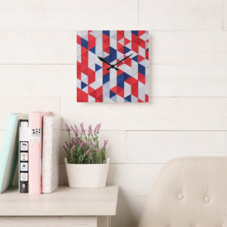 USA Bauhaus Geometric Art Fyrkantig Klocka