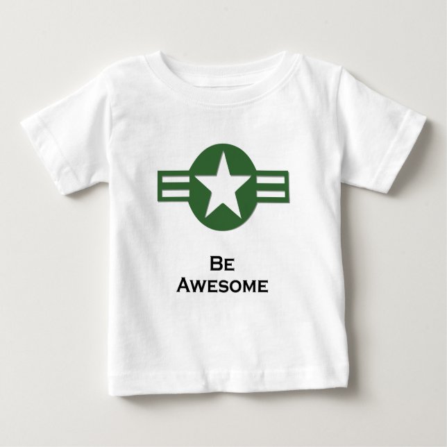 USA Be Awsome Grönt Tee (Framsida)