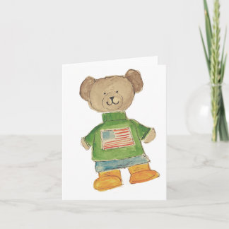 USA Bear greeting card Kort