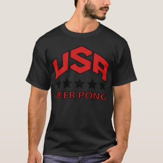 USA Beer Pongeam funny T Shirt