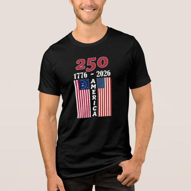 USA/BENNINGTON FLAG 250 DESIGN FÖR MÖRKA TRÖJOR (Framsida)