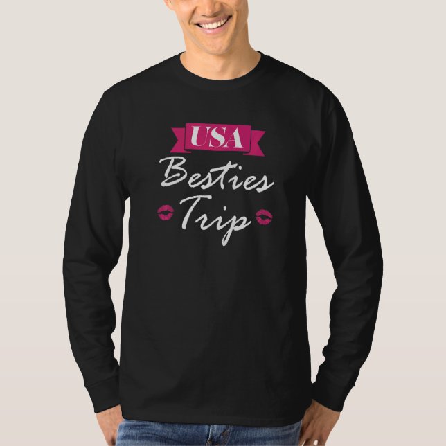 USA besties trip traveling T Shirt (Framsida)