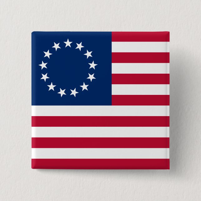 usa betsy ross flagga knapp (Framsida)
