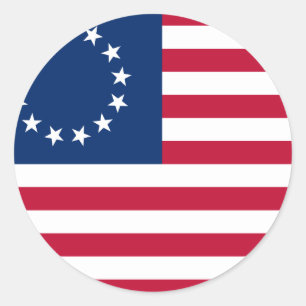 usa betsy ross flagga runt klistermärke