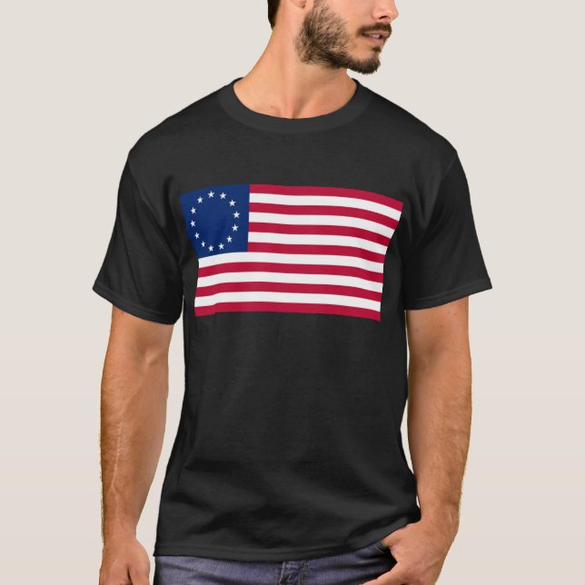 USA Betsy Ross flagga T-shirt (Framsida)