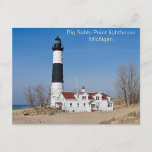 USA, Big Sable Point fyr, Michigan Vykort