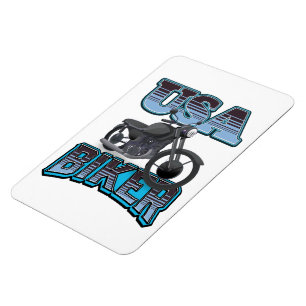 USA BIKER LOGOTYP MAGNET