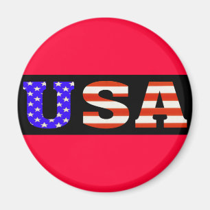 USA Blk 11x3 Magnet