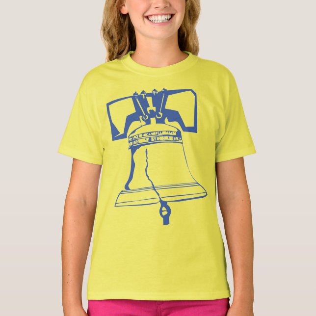 USA-Blue Liberty Bell T-shirt (Framsida)