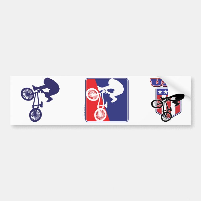 USA BMX-Biker Bildekal (Framsidan)