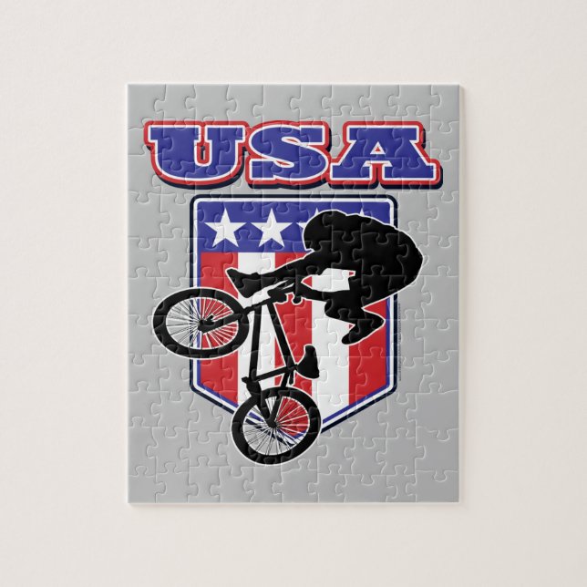 USA BMX Biker Jigszle Puzzle Pussel (Vertikal)