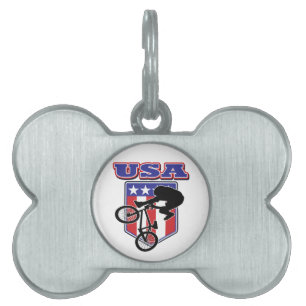 USA BMX-Biker Namnbricka Husdjur