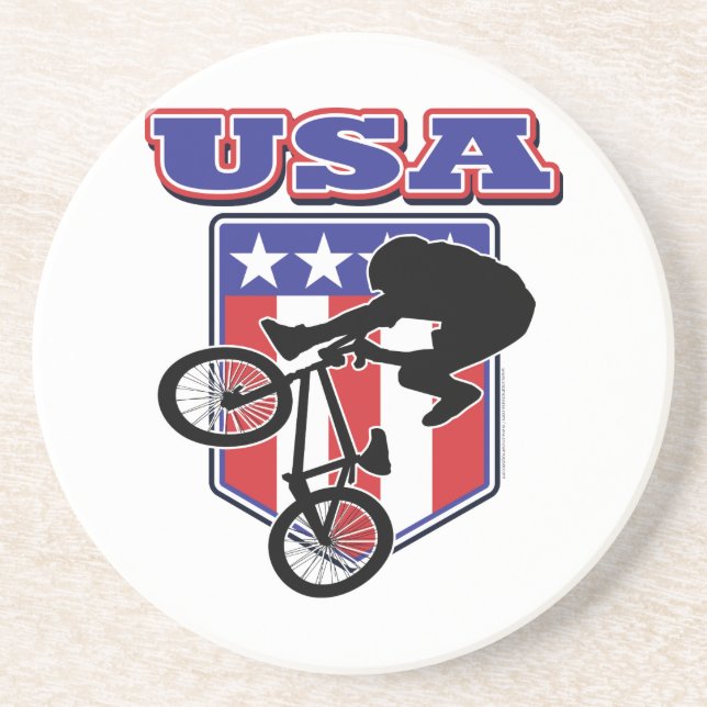 USA BMX-Biker Underlägg Sandsten (Framsidan)
