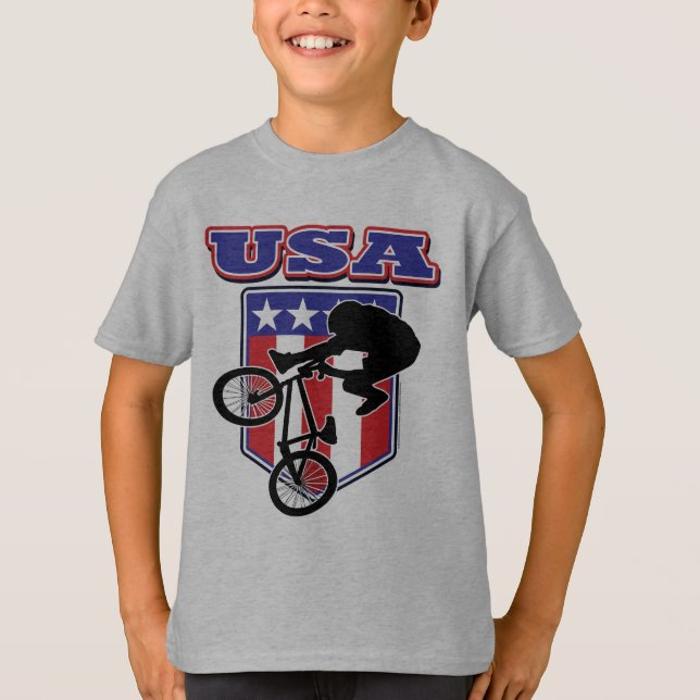 USA-BMX-cyklist T Shirt (Framsida)
