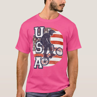 Usa Bmx Wo Cycling Team FreeAmerican Flagga T Shirt