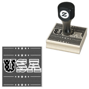USA Brev Flagga Stars Stämpel