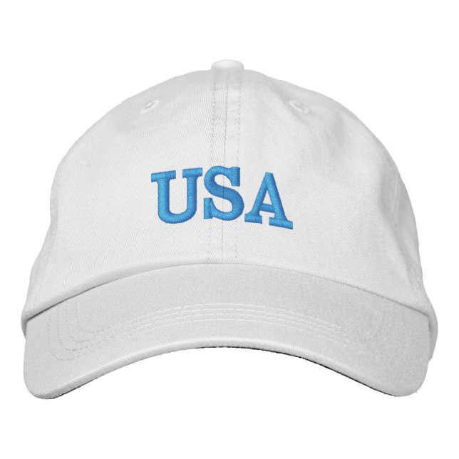 USA Broderad Hatt | Klassisk Patriotisk Keps  (Framsida)