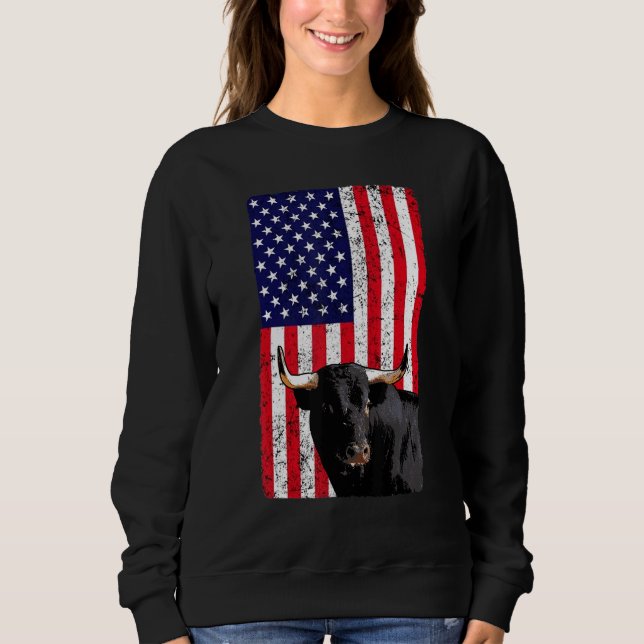Usa Bull Bull Tee American Women Modigare (Framsida)