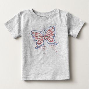 USA Butterfly Infants & Småbarn T-shirts