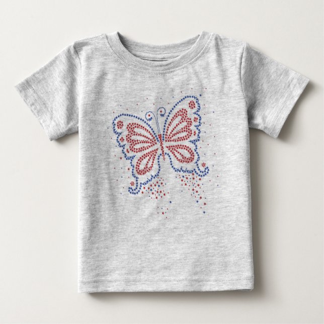 USA Butterfly Infants & Småbarn T-shirts (Framsida)