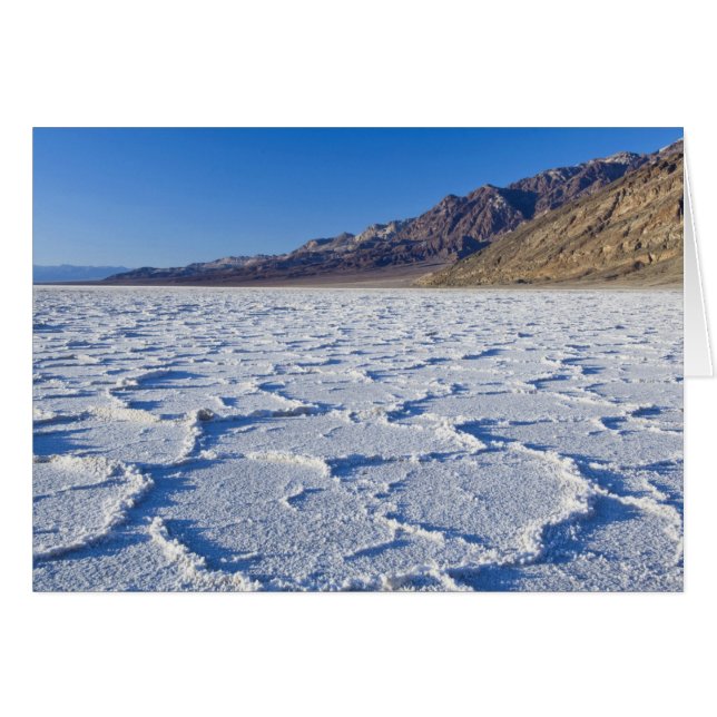 USA, CA, Death Valley NP, Saltformationer vid Hälsningskort (Framsidan Horizontal)