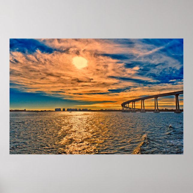 USA, CA, San Diego-Coronado Bay Bridge Poster (Framsidan)