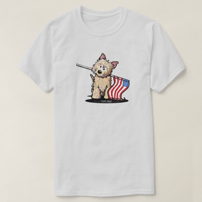 USA Cairn Terrier Basic T-Shirt (Design framsida)