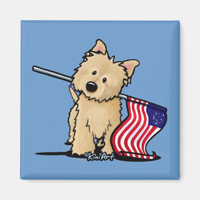 USA Cairn Terrier Magnet (Framsidan)