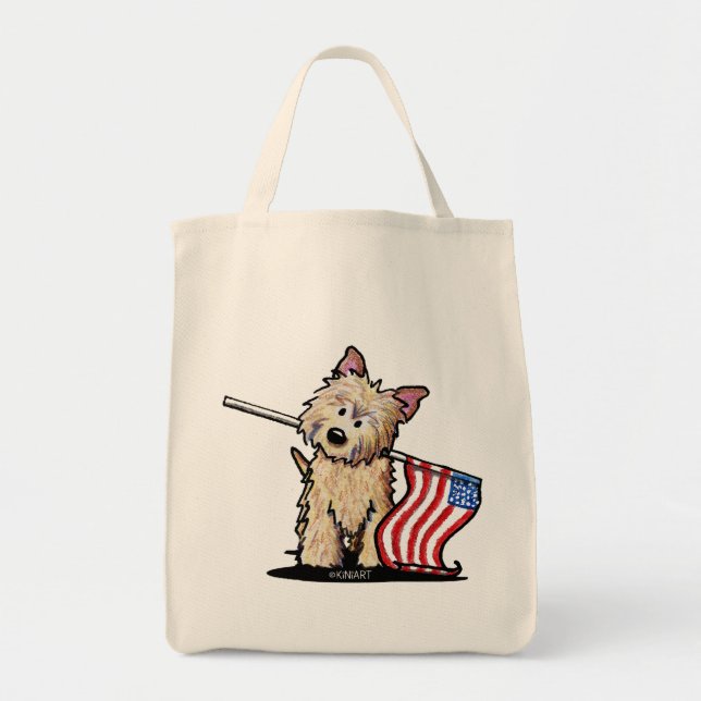 USA Cairn Terrier Matkattningstaska Tygkasse (Framsidan)