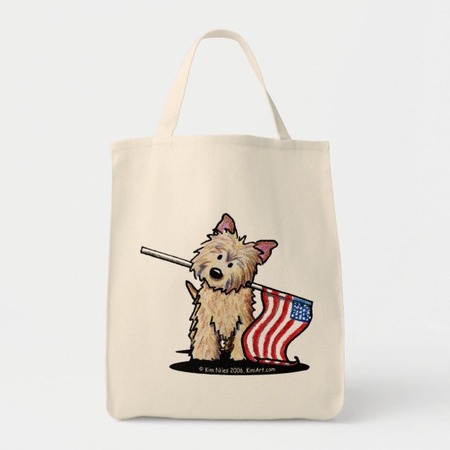 USA Cairn Terrier Varukorg Tygkasse (Framsidan)