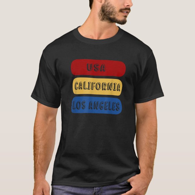 USA California Los Angeles T Shirt (Framsida)