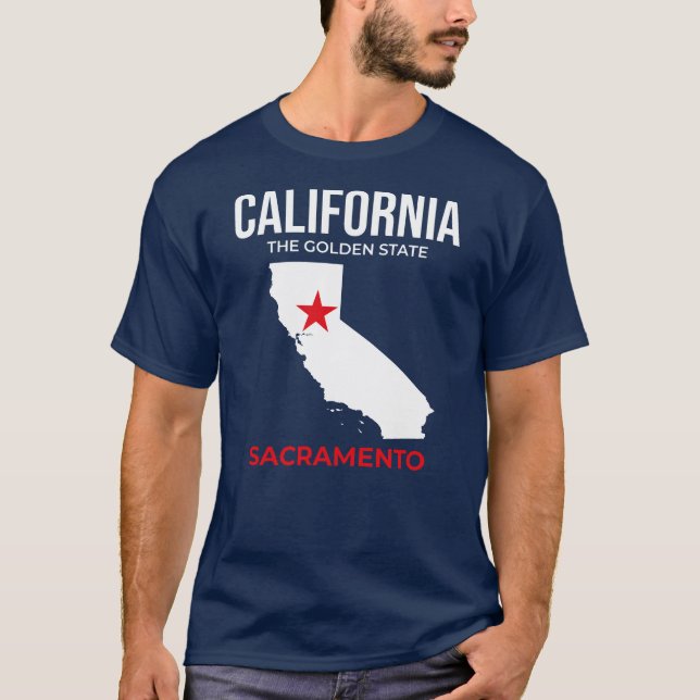USA, California, Sacramento – The Golden State T Shirt (Framsida)