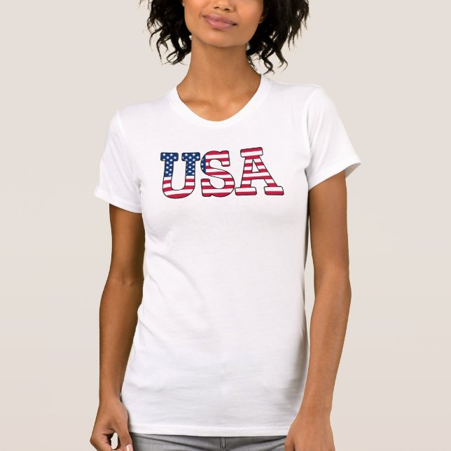 USA Camo American Flagga Camouflage T-shirt (Framsida)