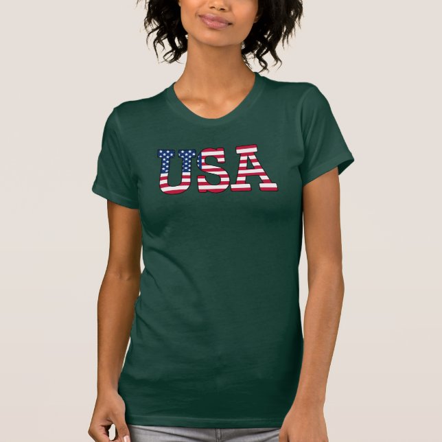 USA Camo American Flagga Camouflage T-shirt (Framsida)