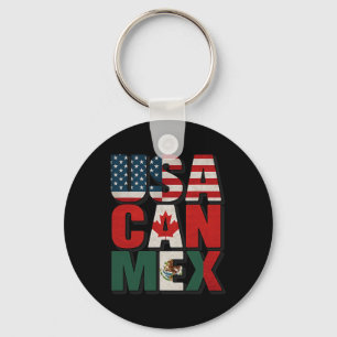Usa Can Mex Flagga Fotboll Nordamerika Fotboll Fan Nyckelring