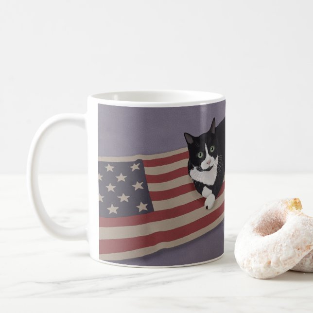 USA Cat Kaffemugg (Med munk)