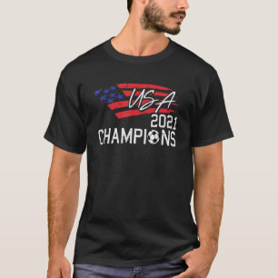 USA Champions 2021 Amerikanska fotbollslaget S T Shirt