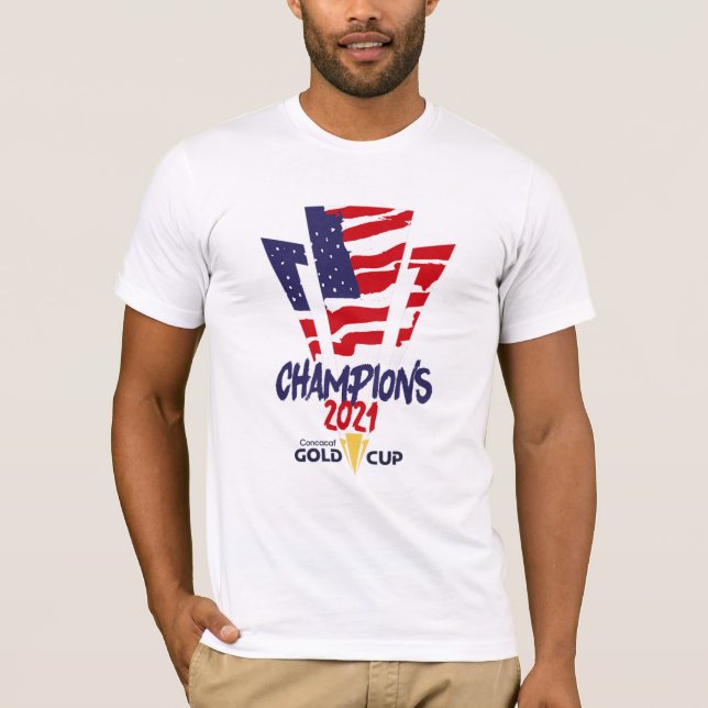 USA Champions 2021 Guld Kopp Concacaf Shirt T Shirt (Framsida)