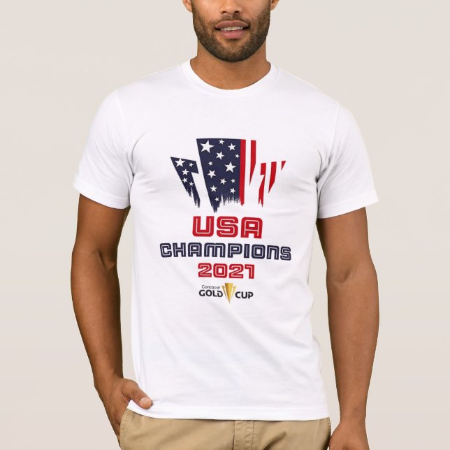 	USA Champions 2021 Guld Kopp Concacaf T-Shirt (Framsida)