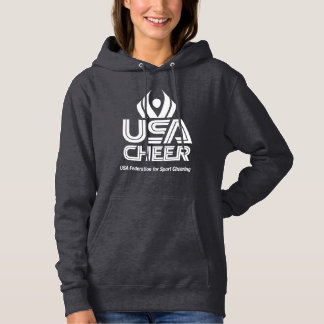USA Cheer Logotyp Women's Mörk Hoodie T Shirt