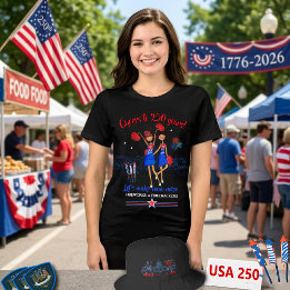 USA Cheerleader US 250-årsjubileum Patriotisk T Shirt