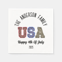 USA Cheetah Print Personlig Reunion Namn