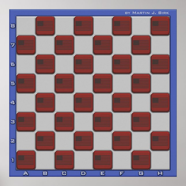 USA Chess Board Poster (Framsidan)